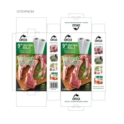 Vacuum packaging roll 23x500 cm Quantity: 2 rolls by Orca - Transparent
